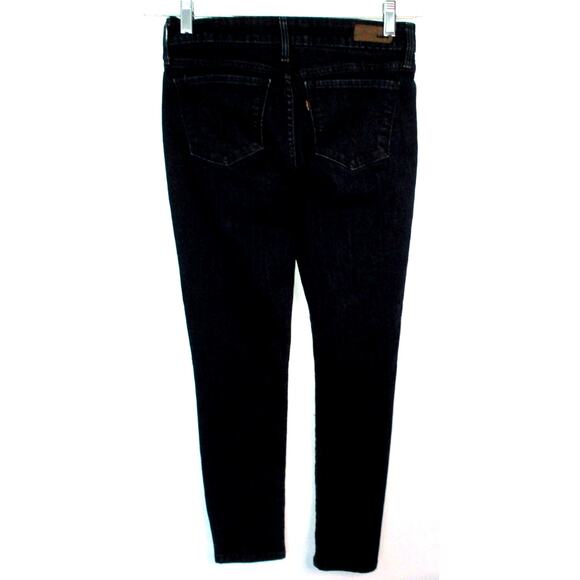 Levi's Women's Mid Rise Straight Leg Dark Wash Legging Blue Jeans Size 4M - Picture 4 of 9